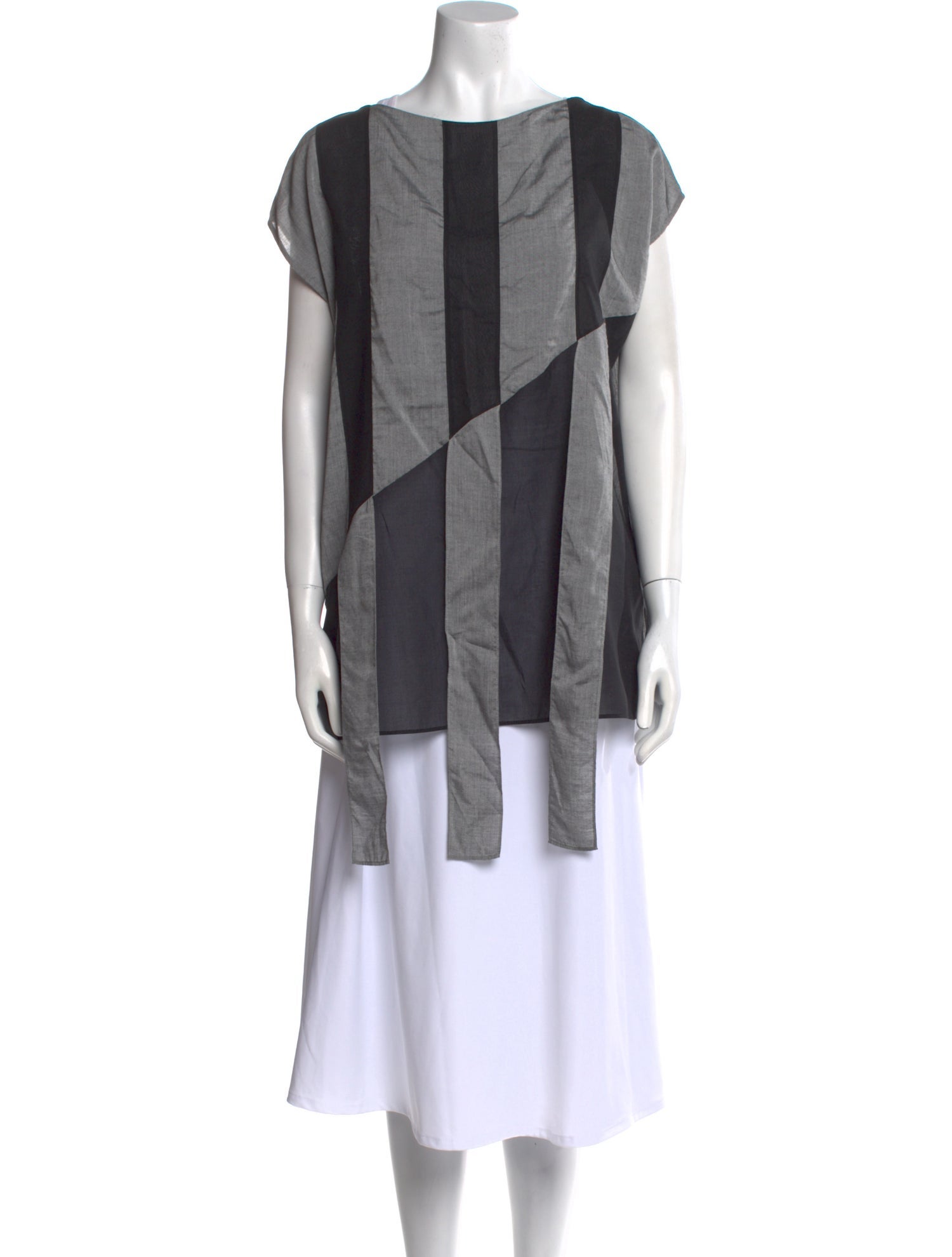 Akris Striped Bateau Neckline Tunic