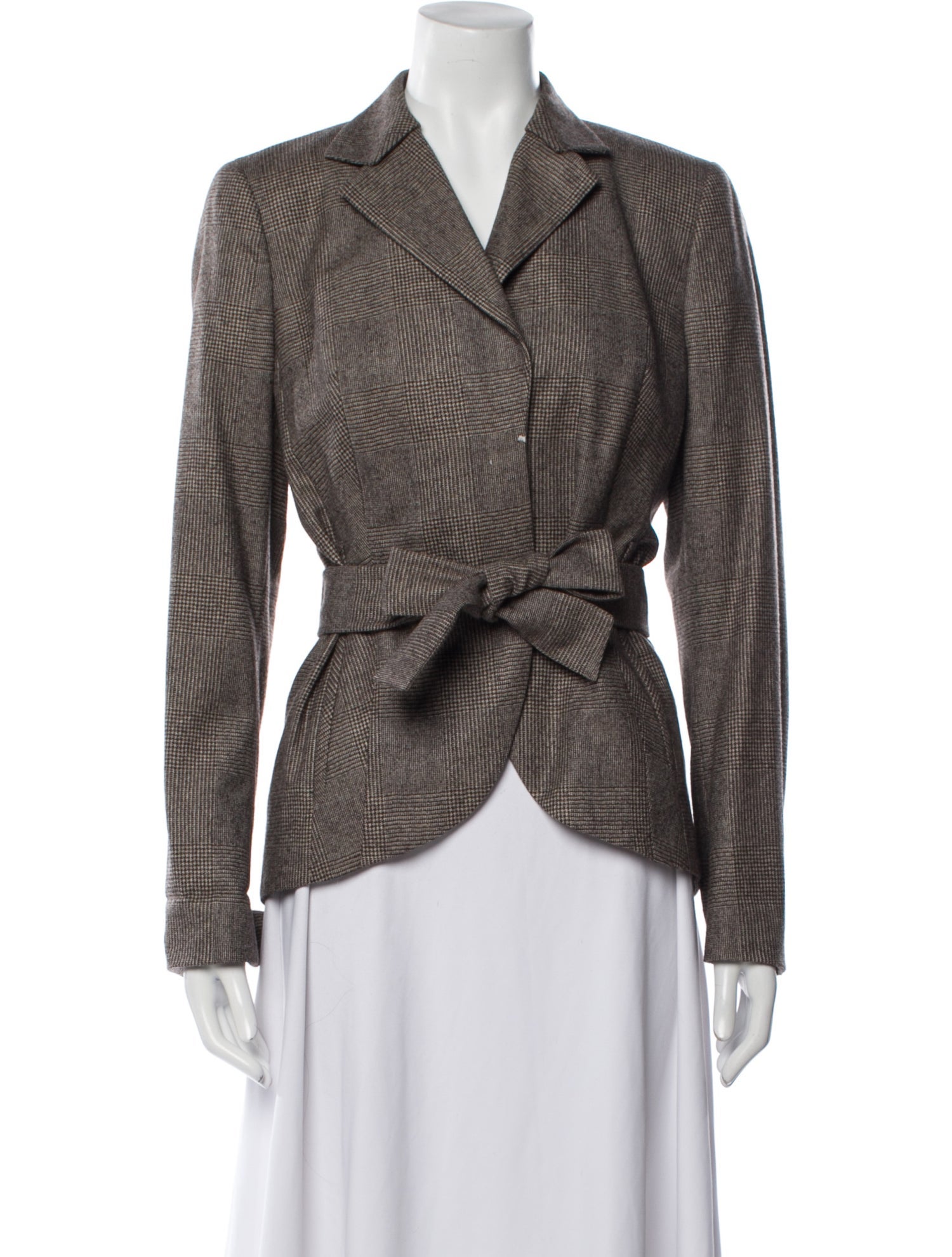 Akris Wool Houndstooth Print Blazer