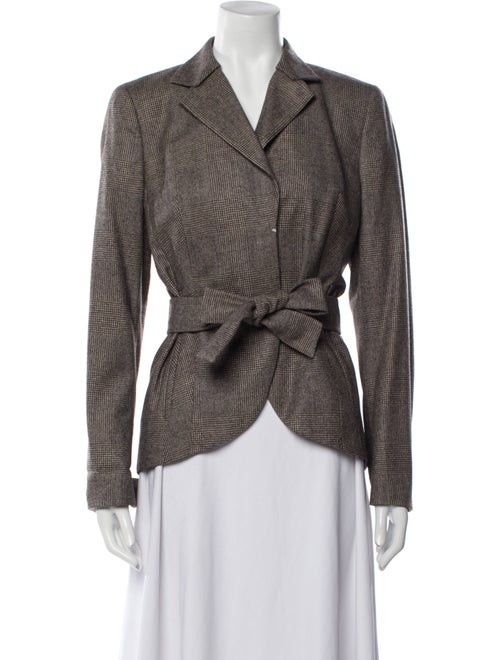 Akris Wool Houndstooth Print Blazer