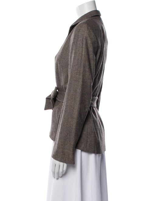 Akris Wool Houndstooth Print Blazer