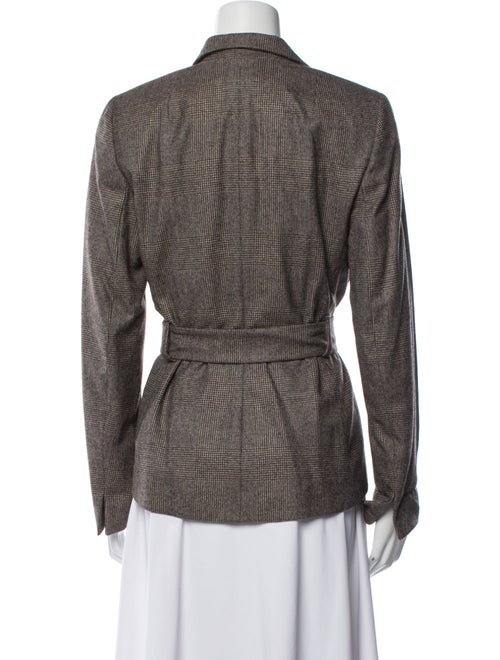 Akris Wool Houndstooth Print Blazer