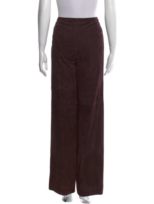Akris Suede Straight Leg Pants