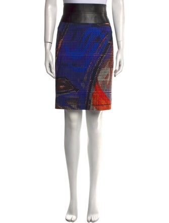 Akris Polka Dot Print Knee-Length Skirt