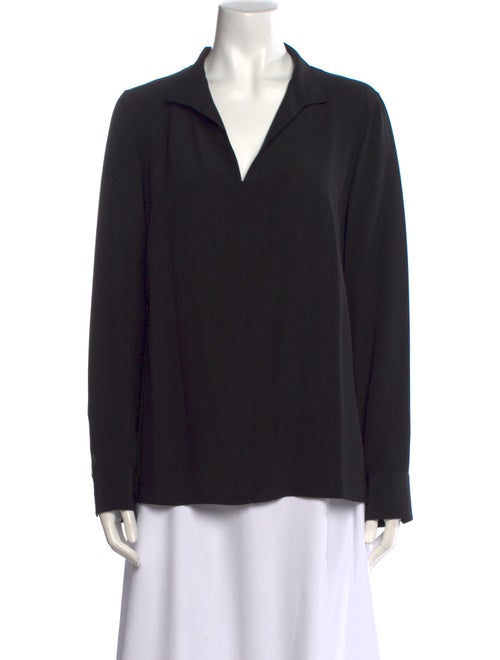 Akris Silk V-Neck Blouse