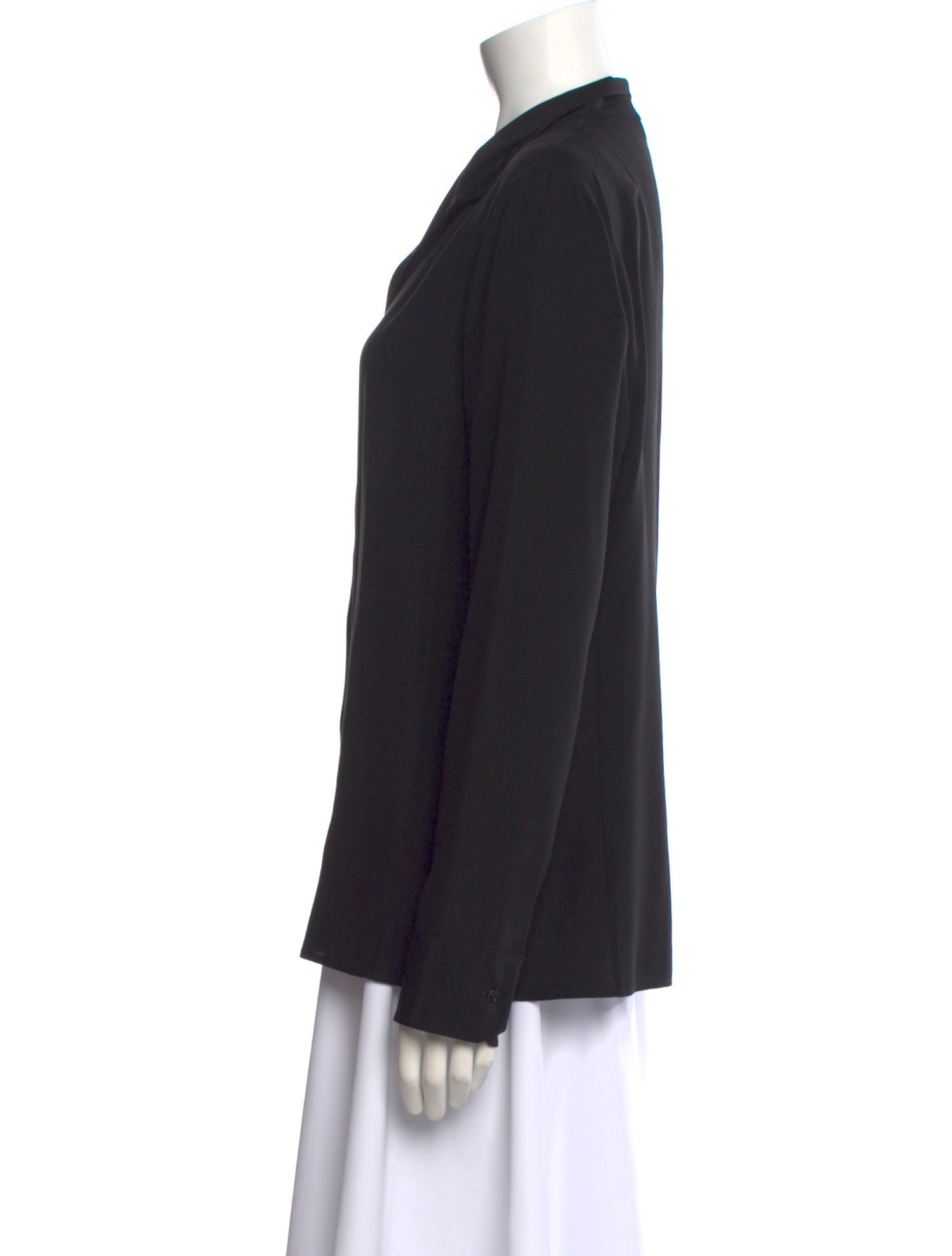 Akris Silk V-Neck Blouse