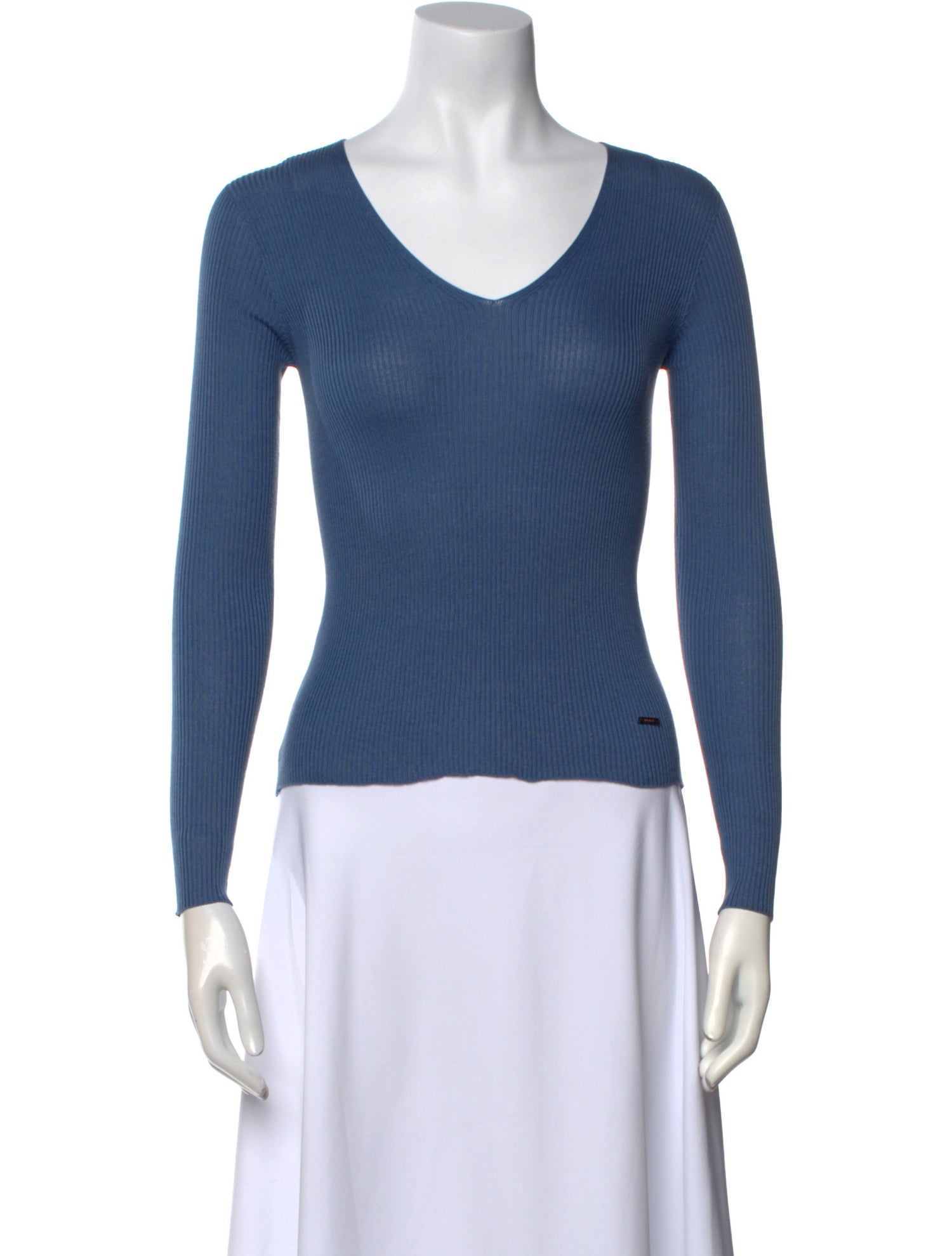 Akris Silk V-Neck Top