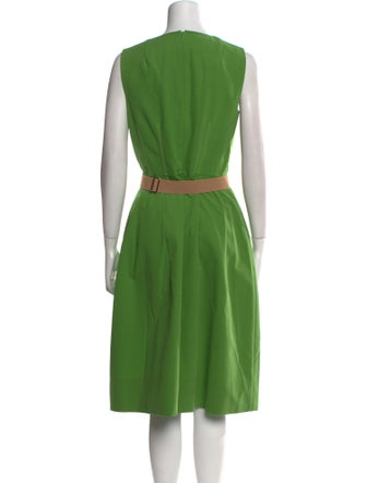 Akris V-Neck Midi Length Dress