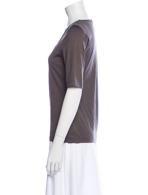 Akris Punto Square Neckline Short Sleeve Top