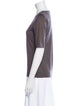 Akris Punto Square Neckline Short Sleeve Top