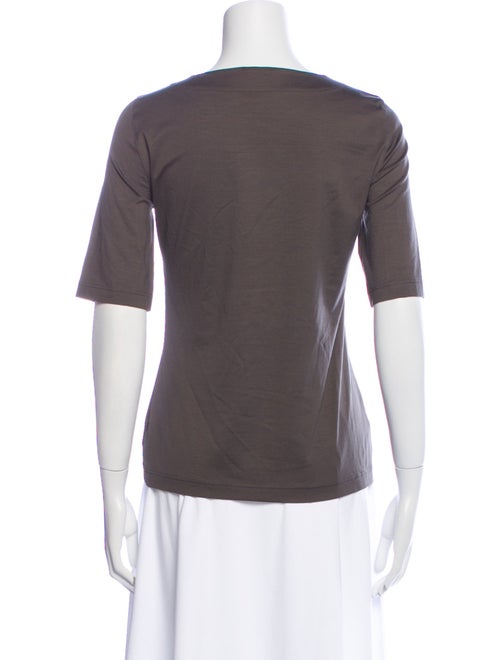 Akris Punto Square Neckline Short Sleeve Top