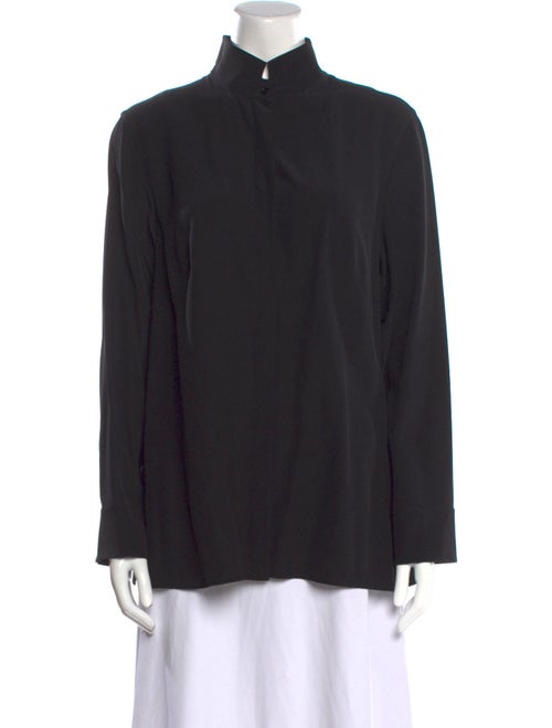Akris Silk Mock Neck Blouse