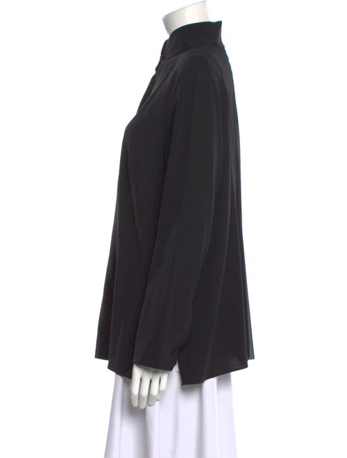 Akris Silk Mock Neck Blouse