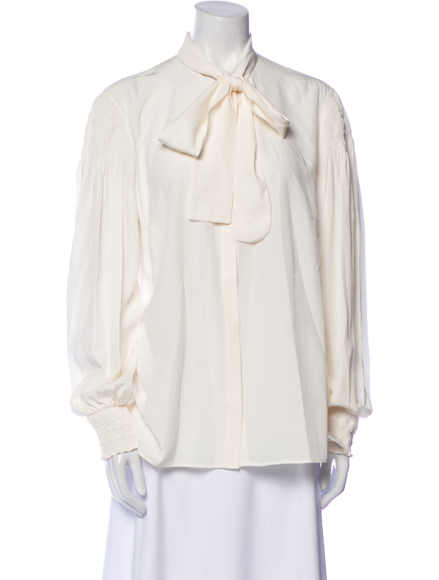 Akris Silk Long Sleeve Button-Up Top