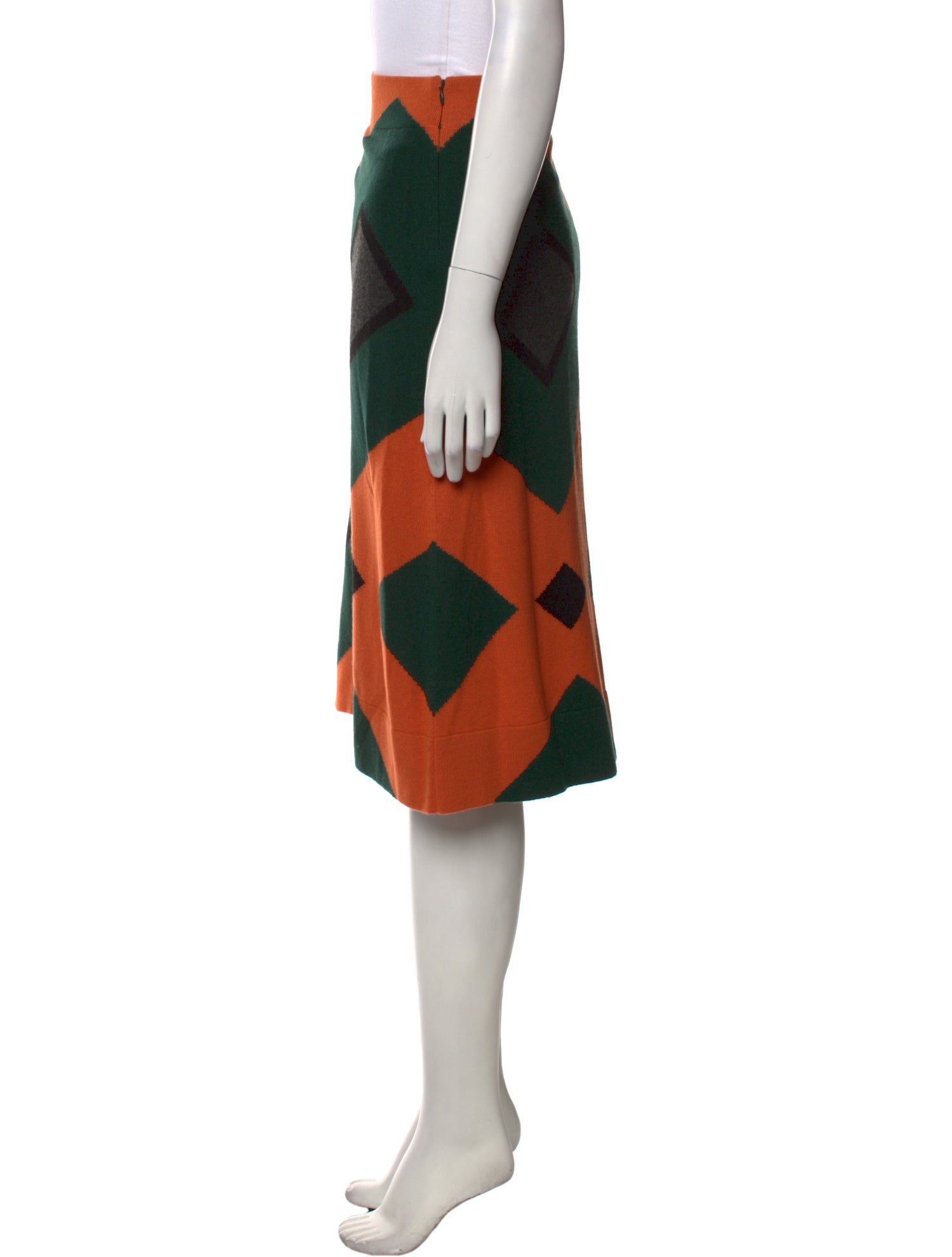 Akris Cashmere Knee-Length Skirt