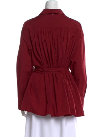 Akris Long Sleeve Button-Up Top