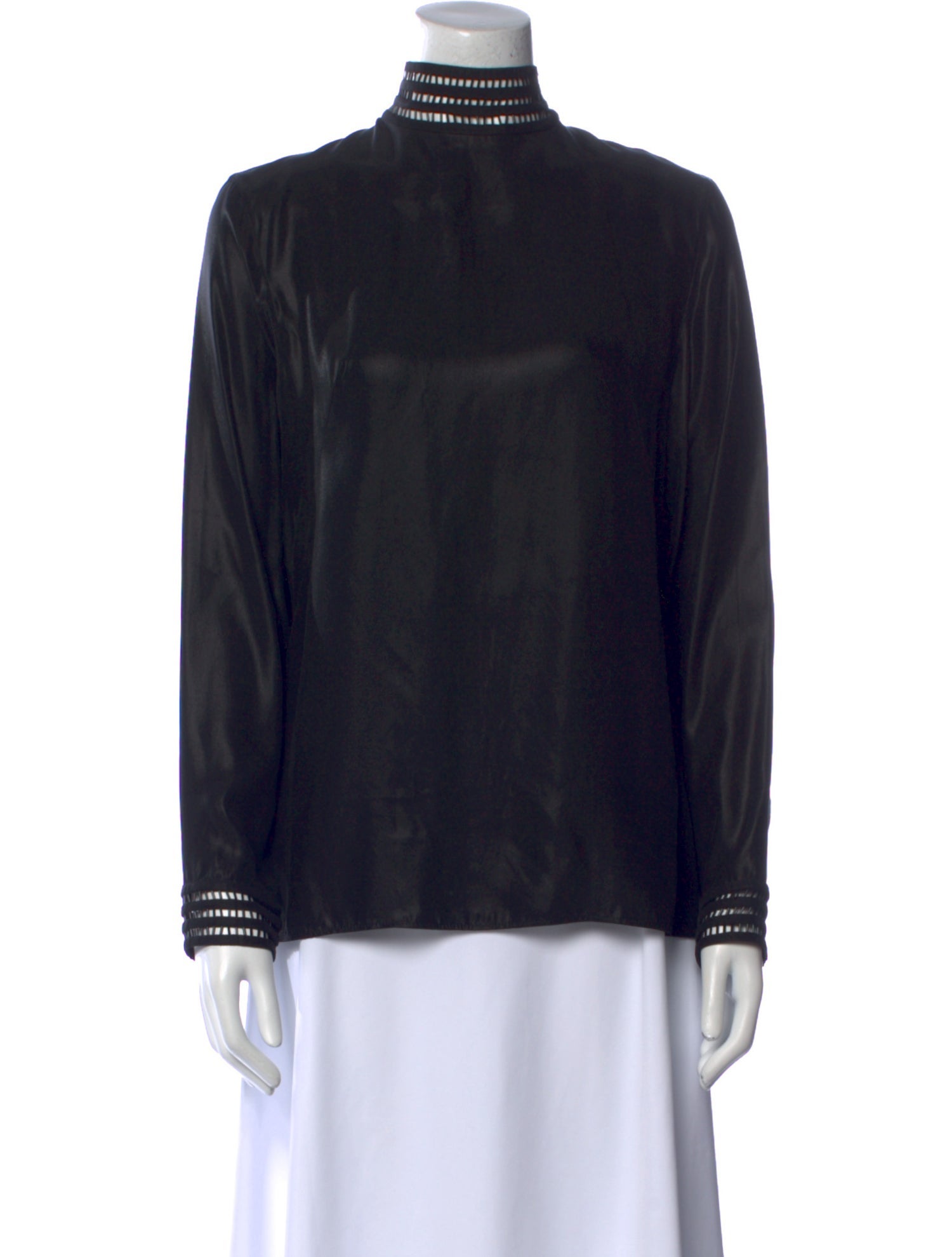 Akris Silk Mock Neck Blouse