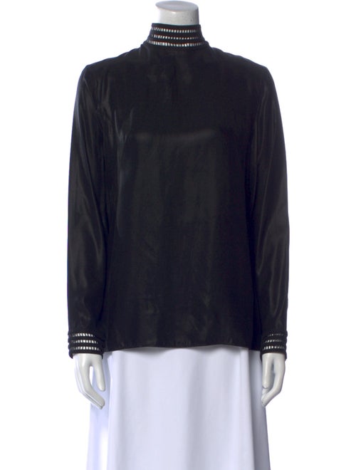 Akris Silk Mock Neck Blouse