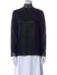 Akris Silk Mock Neck Blouse
