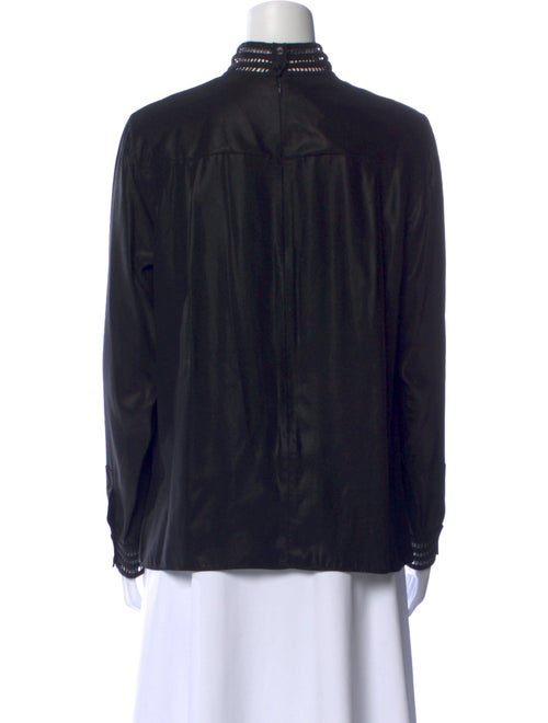 Akris Silk Mock Neck Blouse