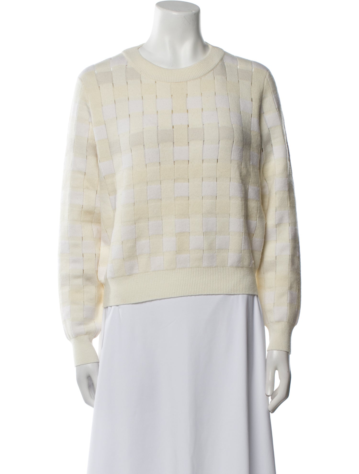 Akris Cashmere Plaid Print Sweater