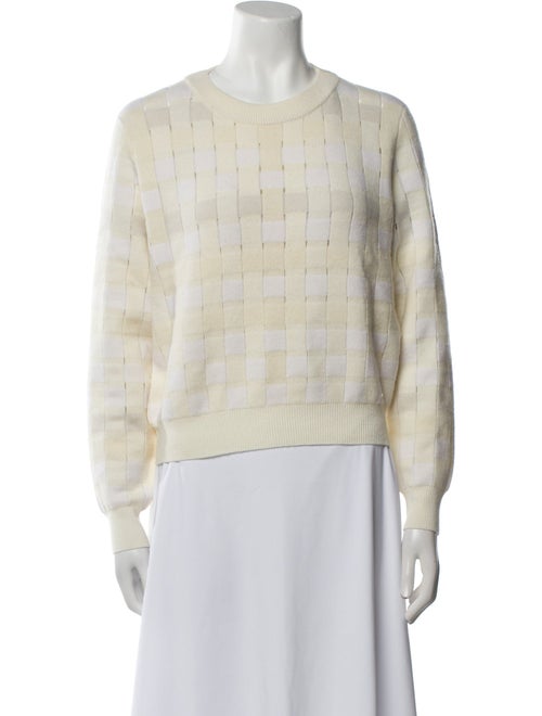 Akris Cashmere Plaid Print Sweater