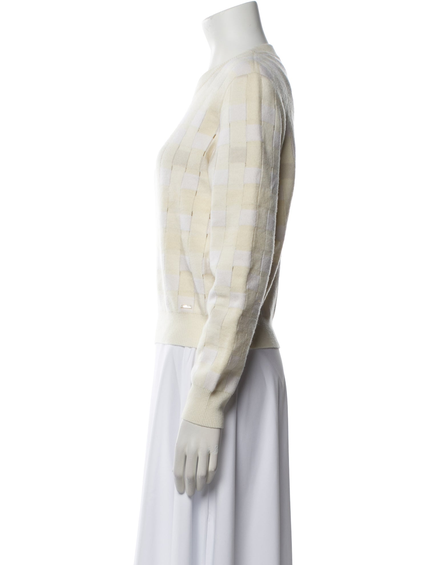 Akris Cashmere Plaid Print Sweater