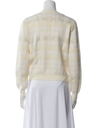 Akris Cashmere Plaid Print Sweater