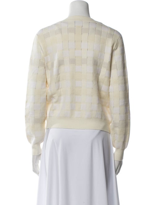 Akris Cashmere Plaid Print Sweater