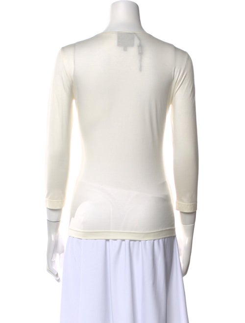 Akris Scoop Neck Three-Quarter Sleeve Top