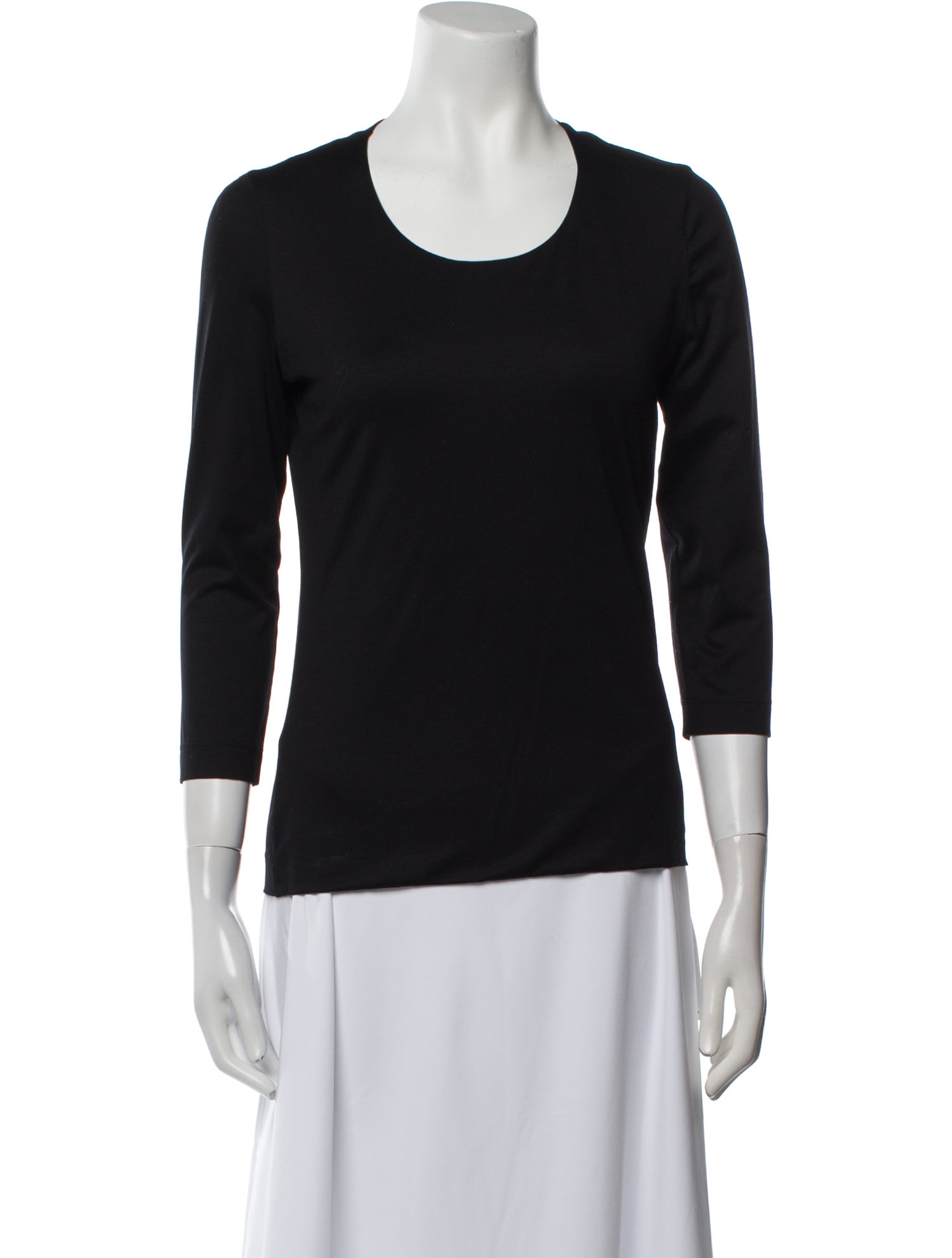 Akris Scoop Neck Three-Quarter Sleeve T-Shirt