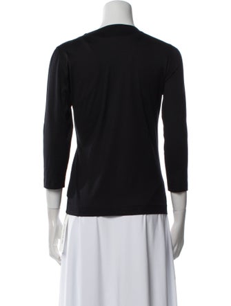 Akris Scoop Neck Three-Quarter Sleeve T-Shirt