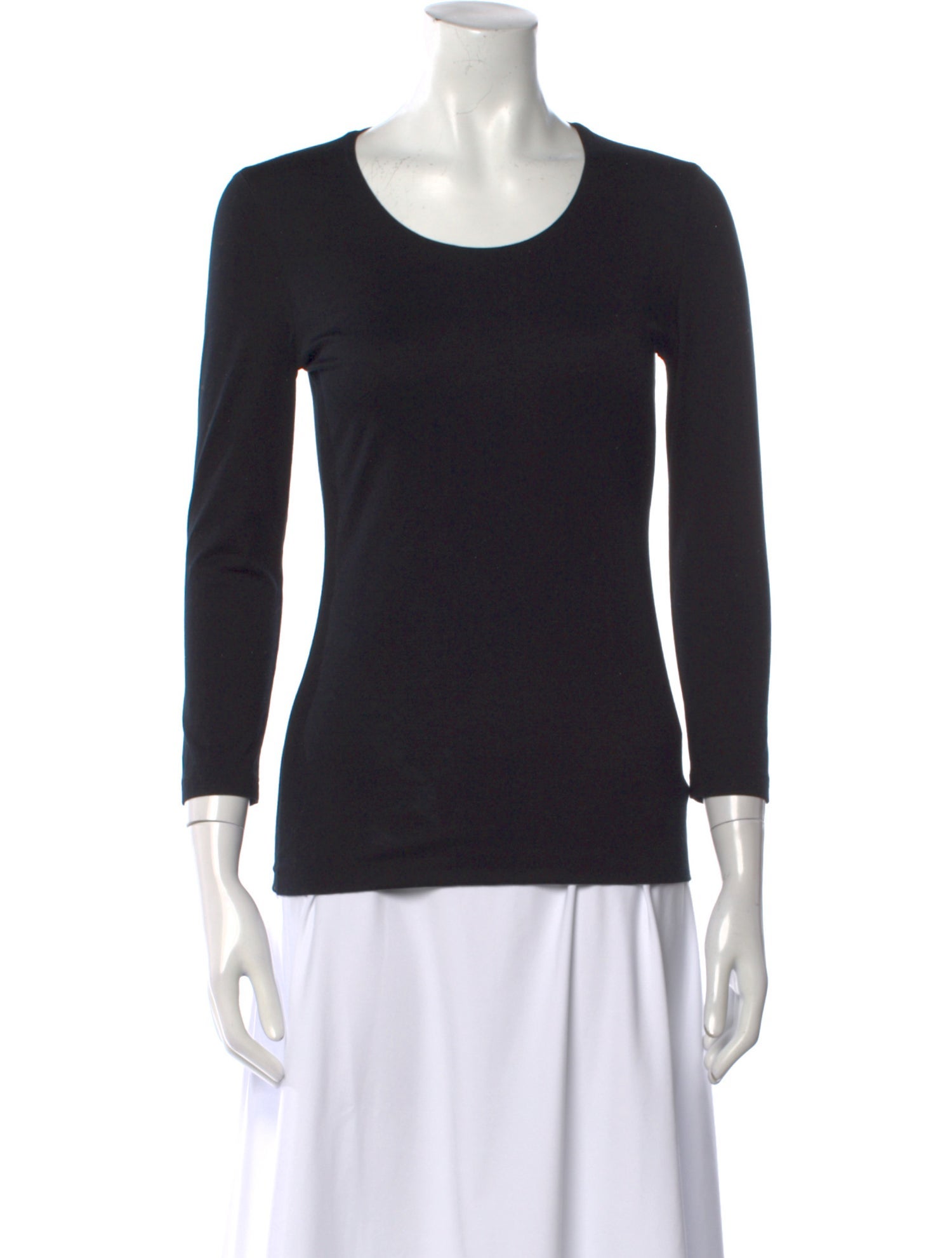 Akris Scoop Neck Three-Quarter Sleeve T-Shirt