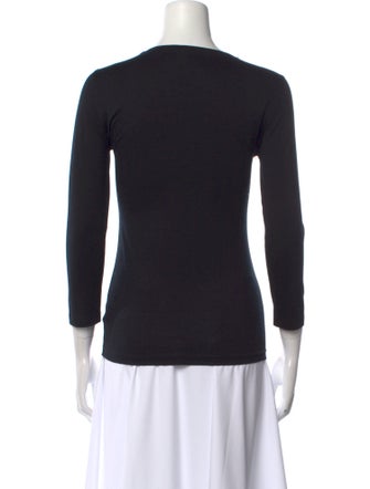 Akris Scoop Neck Three-Quarter Sleeve T-Shirt