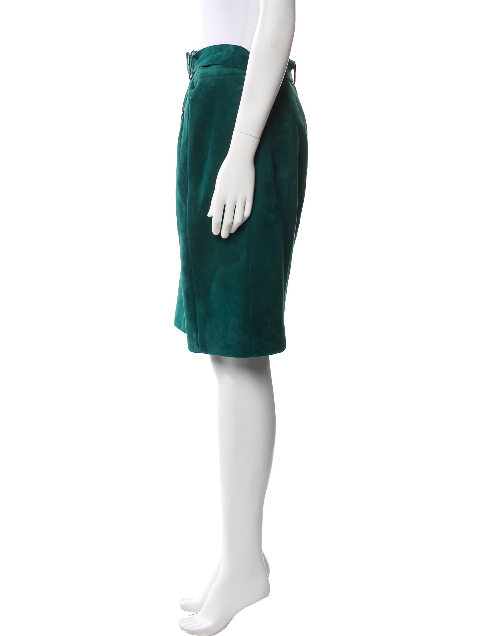 Akris Lambskin Knee-Length Skirt