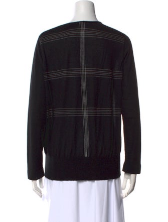 Akris Cashmere Plaid Print Sweater