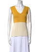 Akris Colorblock Pattern V-Neck Top