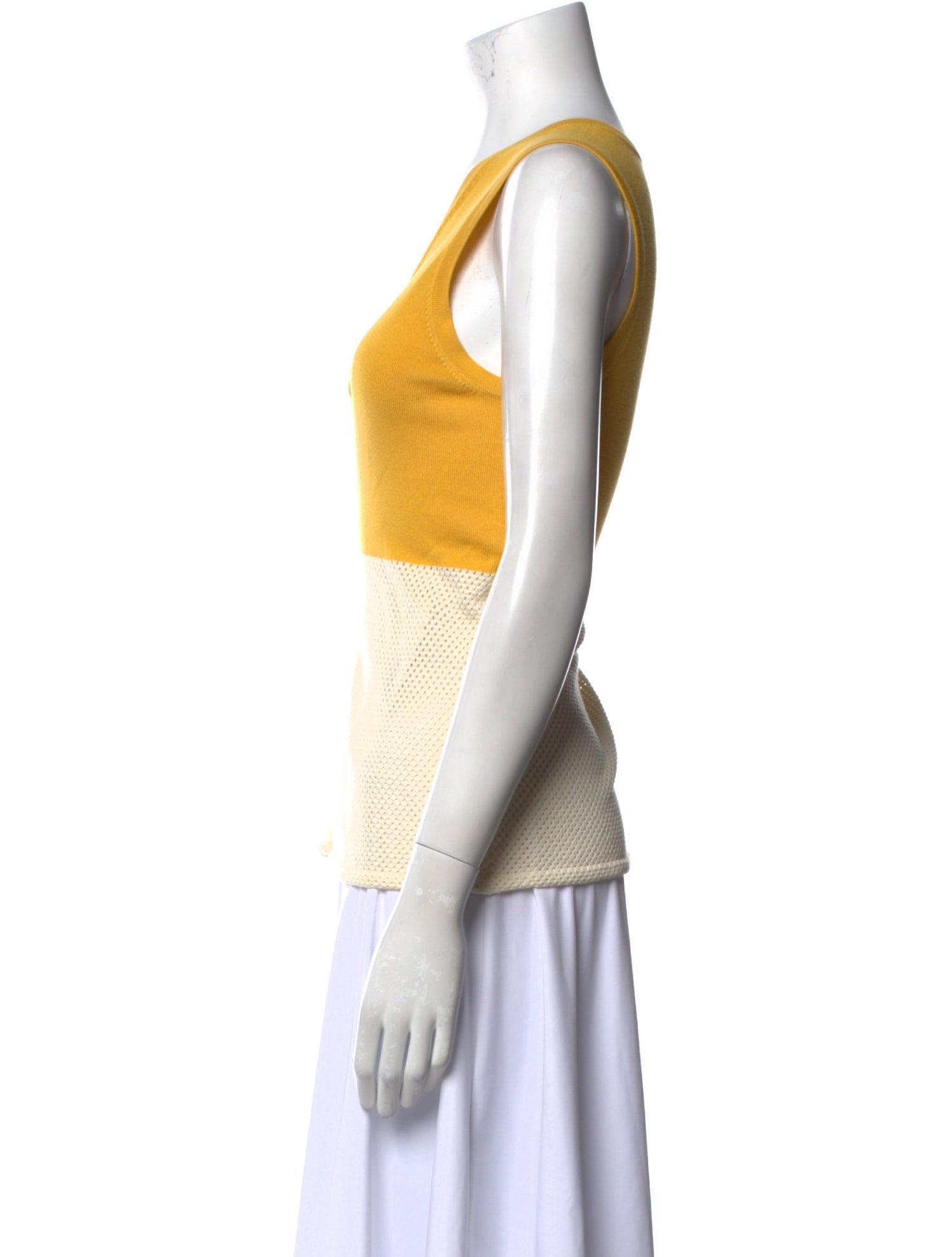 Akris Colorblock Pattern V-Neck Top