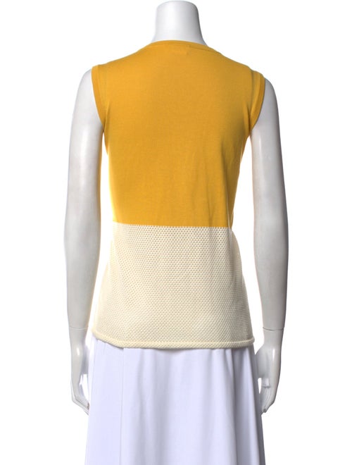Akris Colorblock Pattern V-Neck Top
