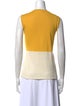 Akris Colorblock Pattern V-Neck Top