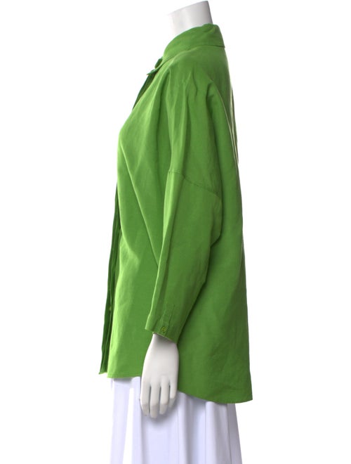 Akris Three-Quarter Sleeve Button-Up Top
