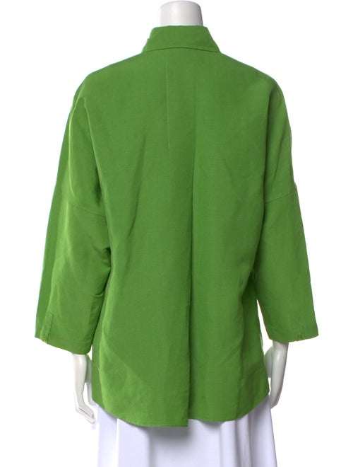 Akris Three-Quarter Sleeve Button-Up Top