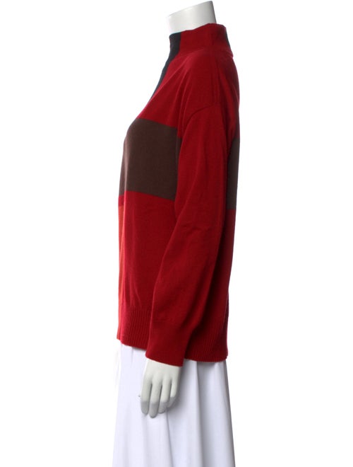 Akris Cashmere Colorblock Pattern Sweater