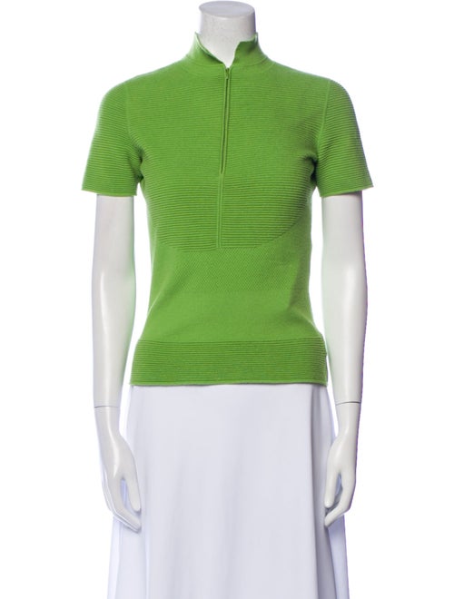 Akris Wool Mock Neck Polo