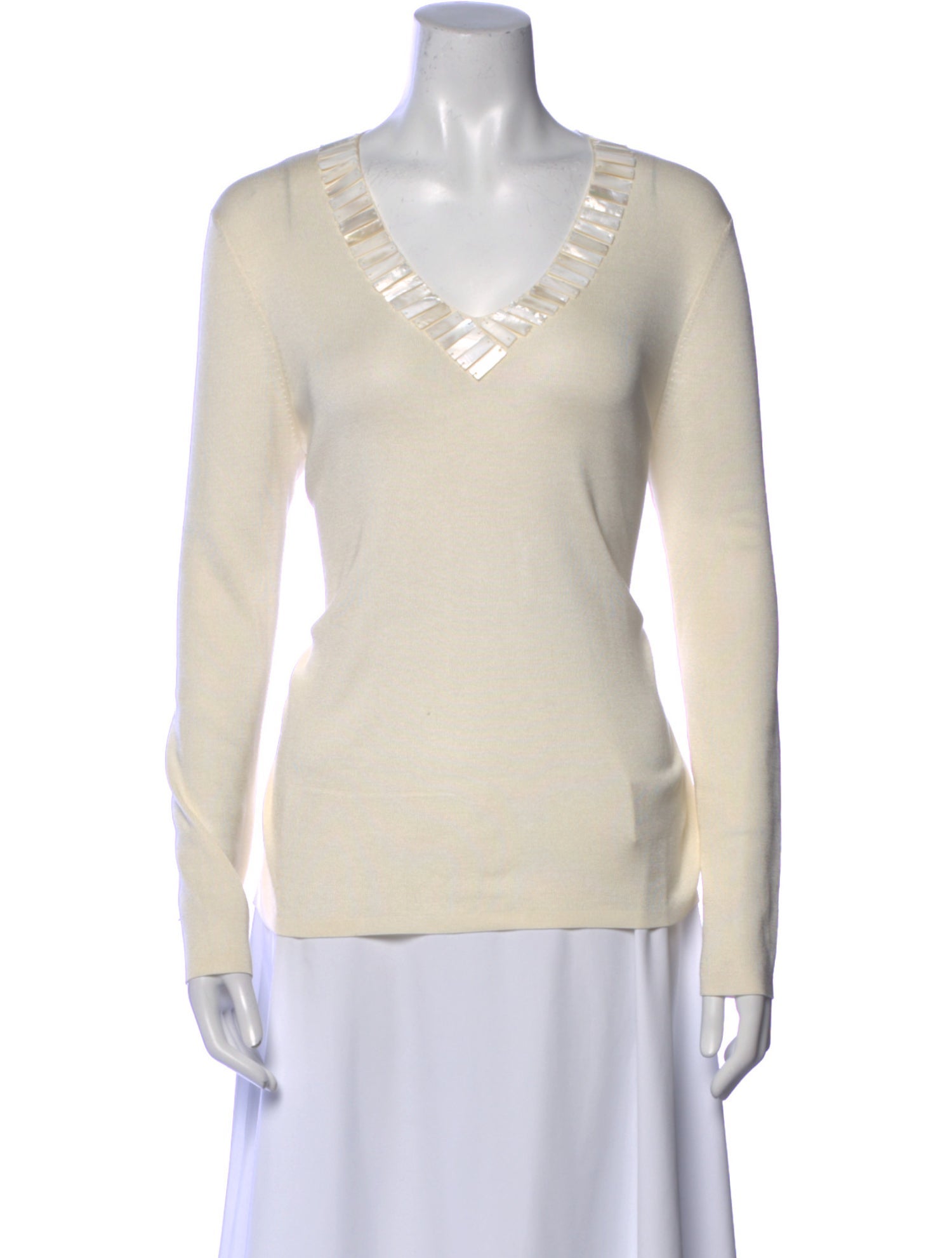 Akris Silk V-Neck Top