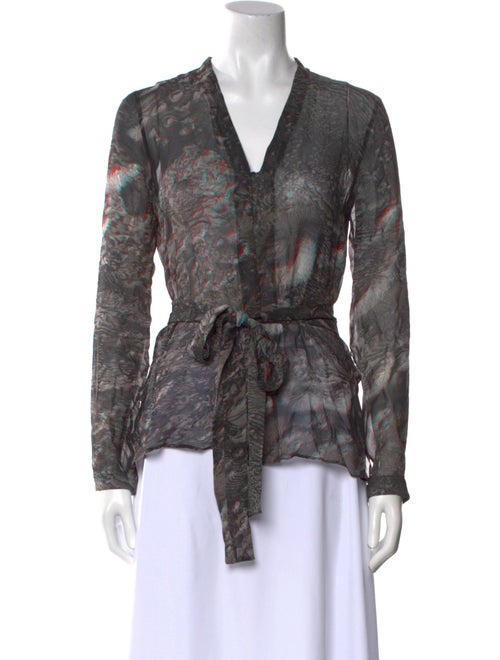 Akris Silk Printed Blouse