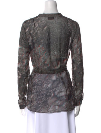 Akris Silk Printed Blouse