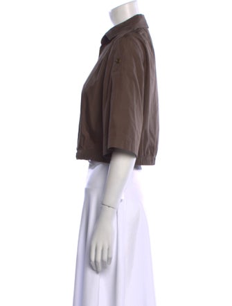 Akris Three-Quarter Sleeve Crop Top