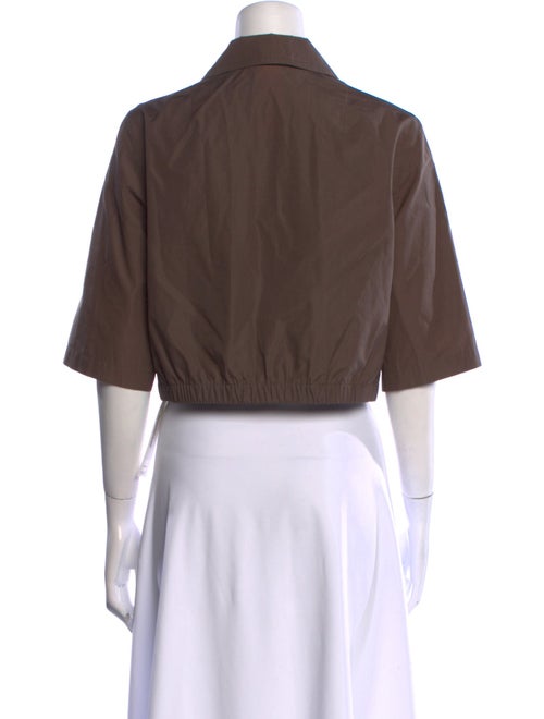 Akris Three-Quarter Sleeve Crop Top