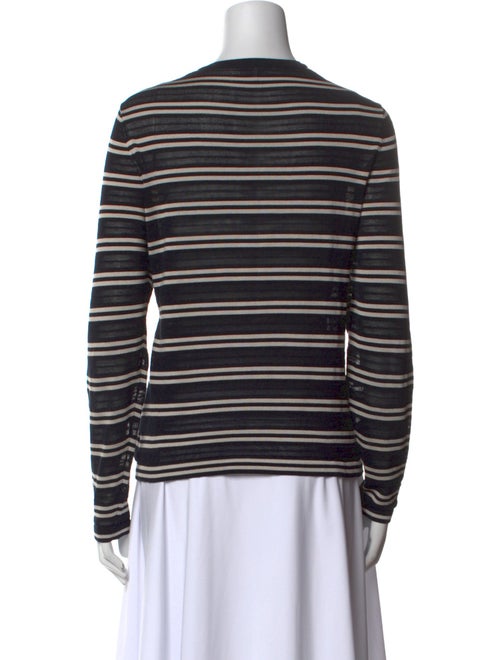 Akris Striped V-Neck Top