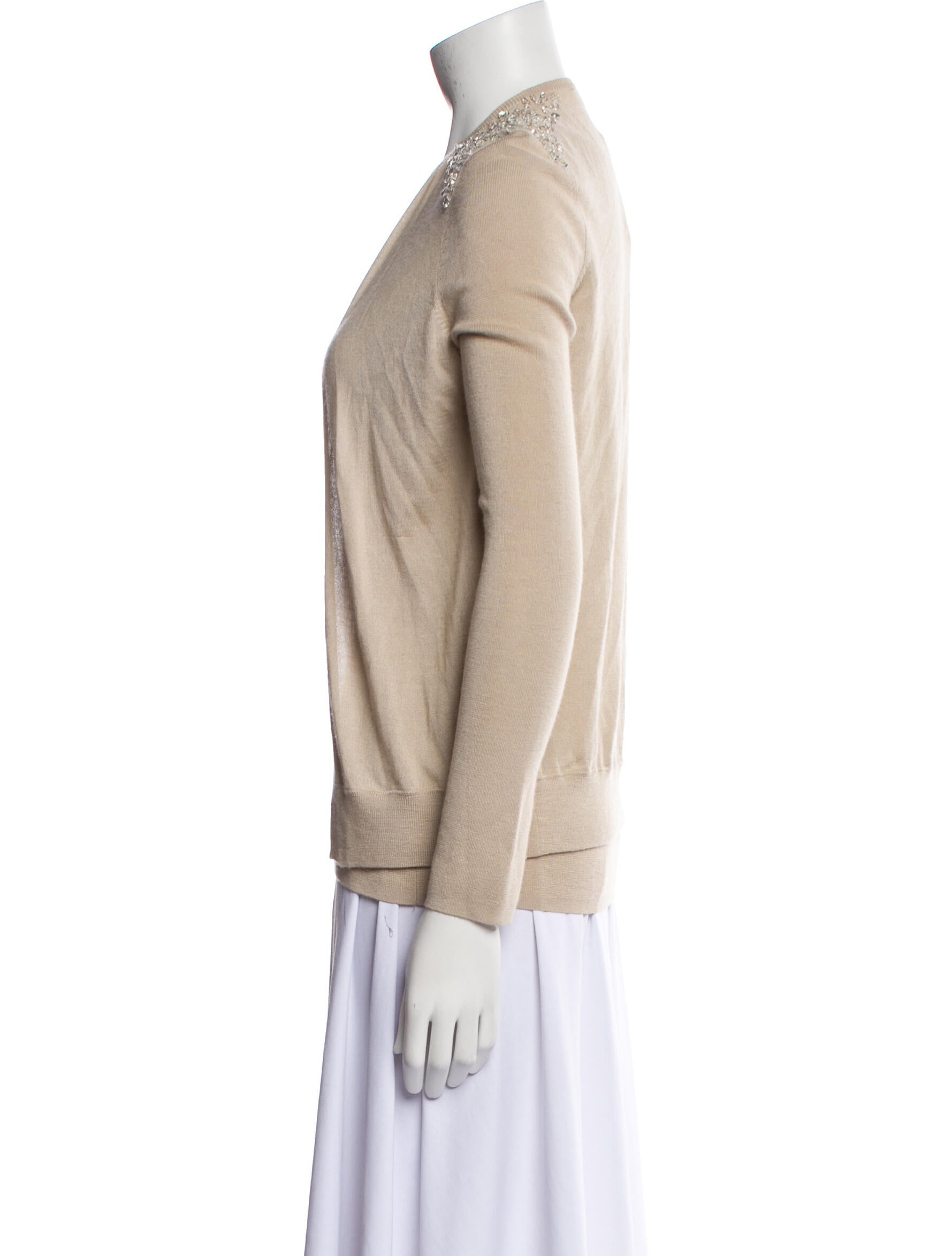 Akris Cashmere Beaded Accents Set